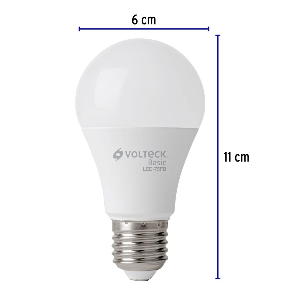 Foco W Led Luz Dia Tipo Bulbo Led Fb Volteck Construalianza