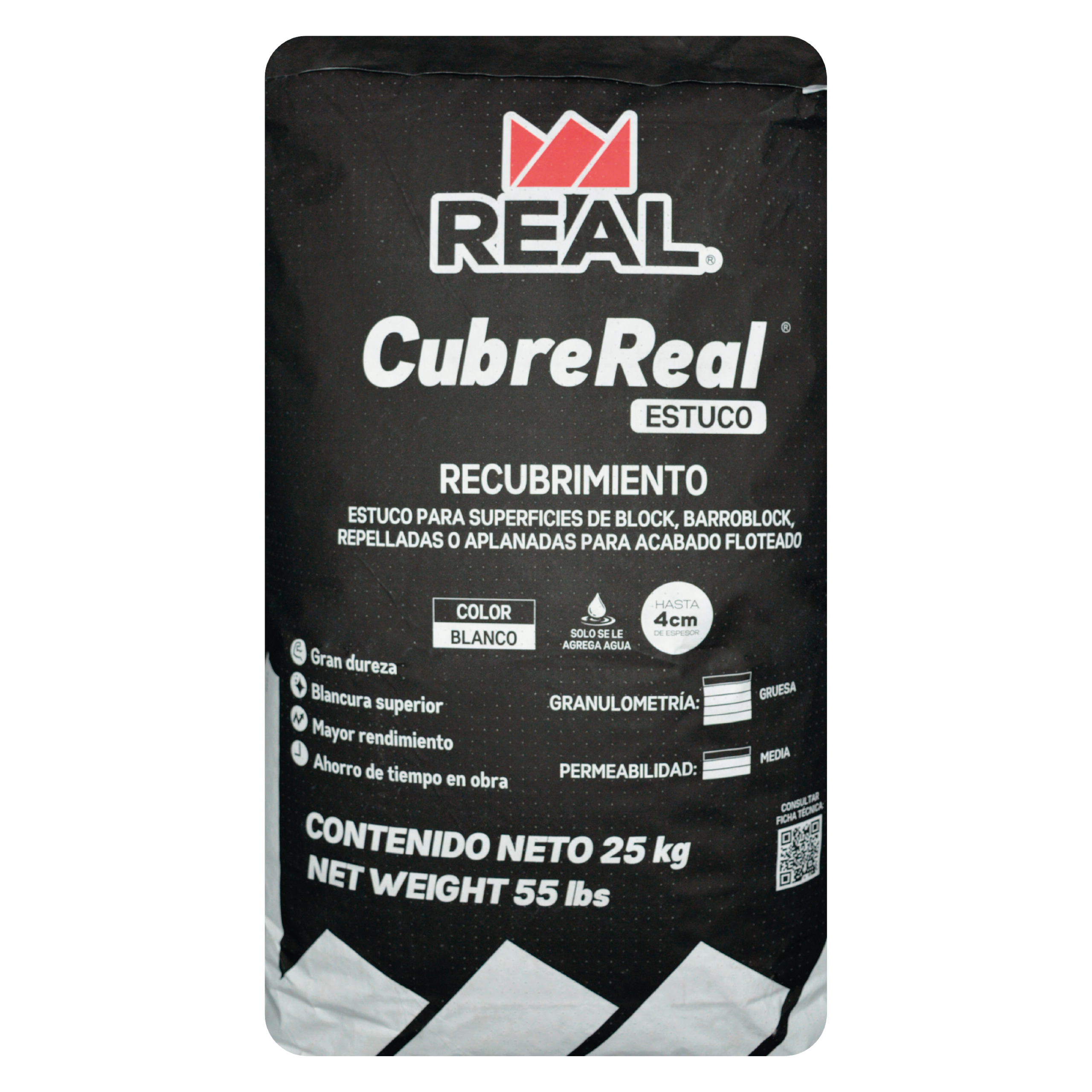 CUBREREAL ESTUCO CREMA (40 KILOS)