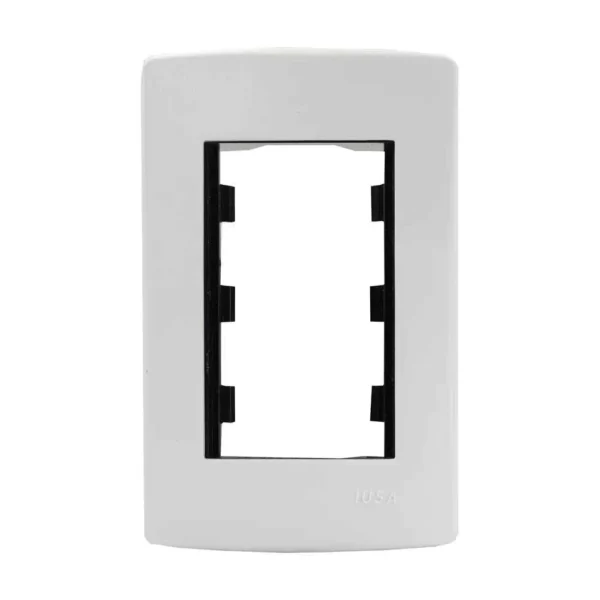 PLACA 3 VENTANAS SCUDETTO BLANCO 45P03SB