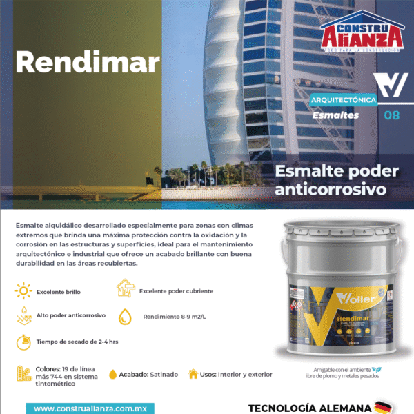 ESMALTE VOLLER RENDIMAR - Imagen 3