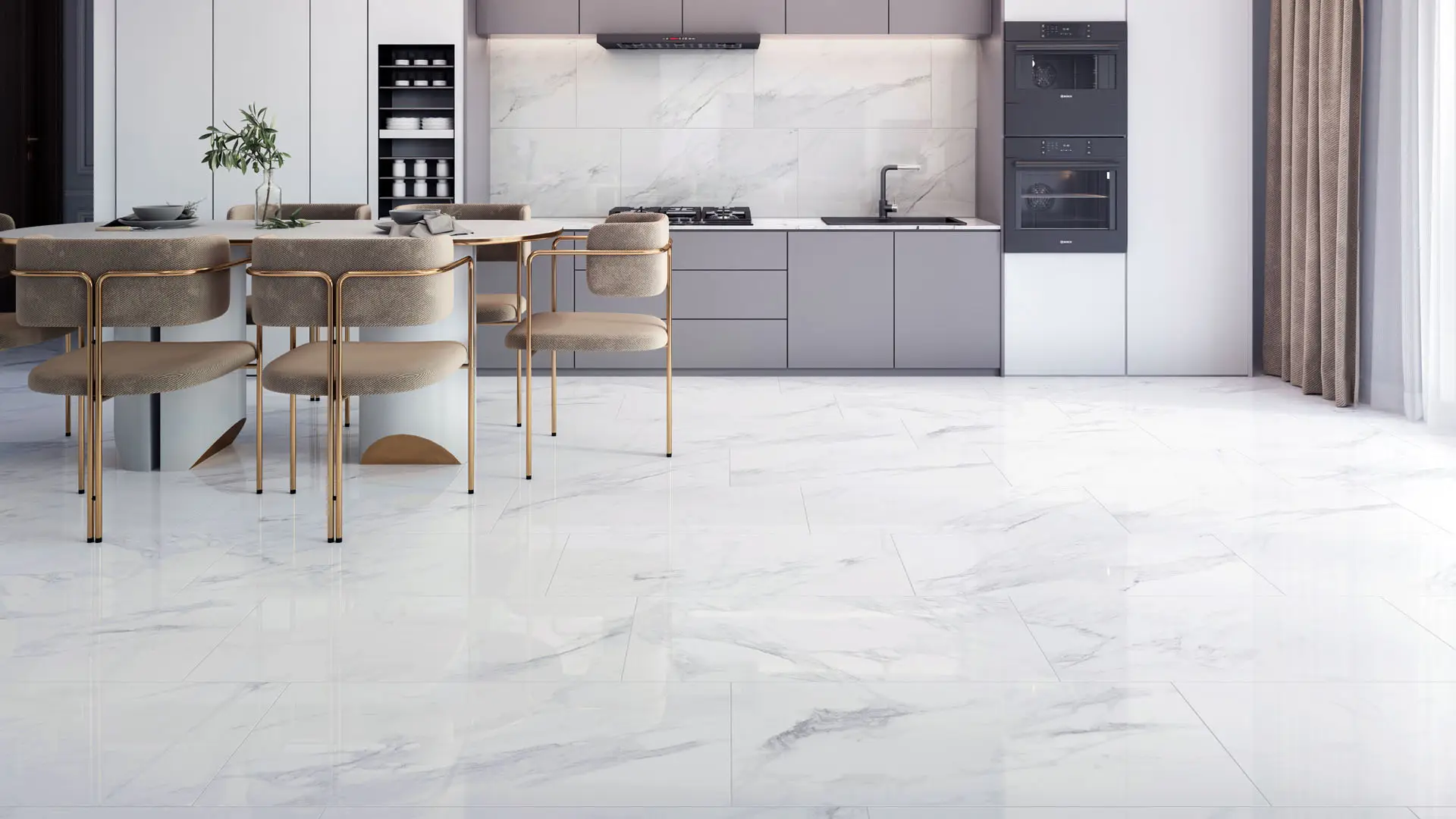 PISO 60X120 DAL-TILE AURORA BIANCO RECT. 1.44 M2.1A. ZA61 - Imagen 2