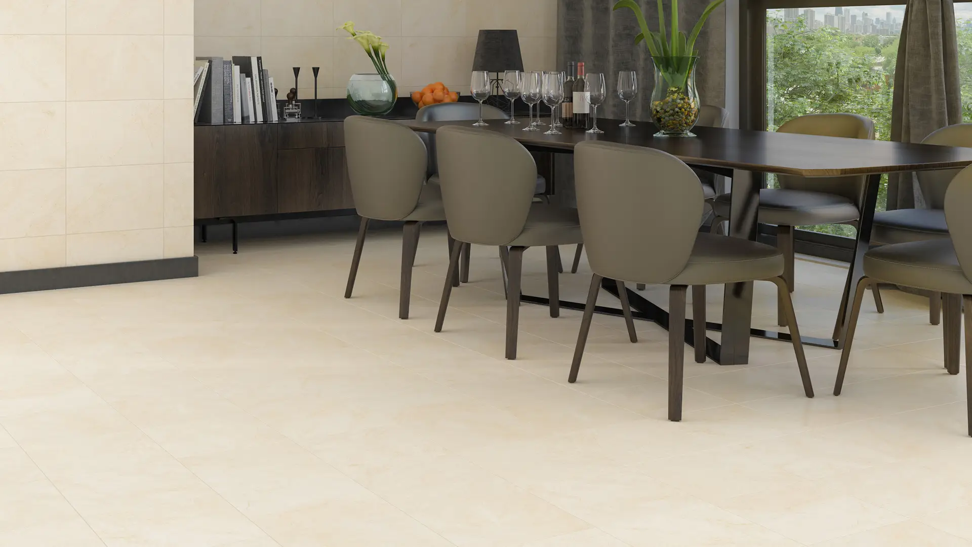 PISO 60X60 DAL-TILE SPAZIO CREAM RECT. 1.80 M2. 1A. - Imagen 2