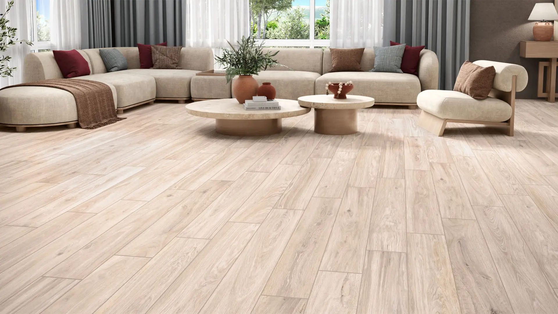 DUELA 20X120 DAL-TILE TRIVENZA BEIGE 1.25 M2. 1A. GTZ1 - Imagen 2