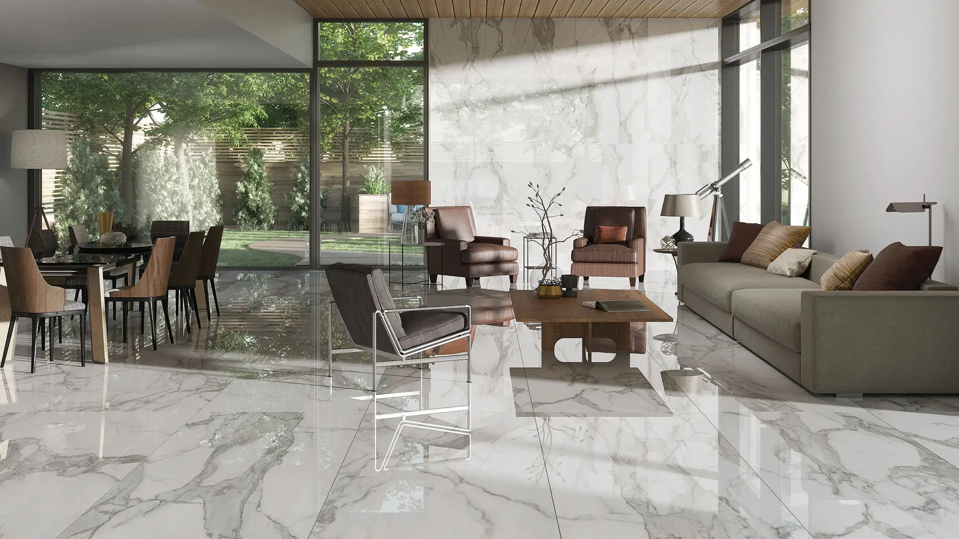 PISO 80X160 DAL-TILE LAURIA BLANCO RECT. 1.28 M2. 1A. - Imagen 2