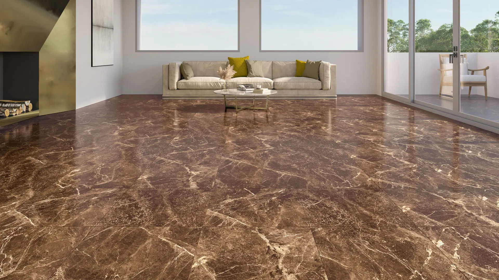 PISO 60.5X60.5 DAL-TILE MONARK BROWN 1.83 M2. 1A. ZM08 - Imagen 2