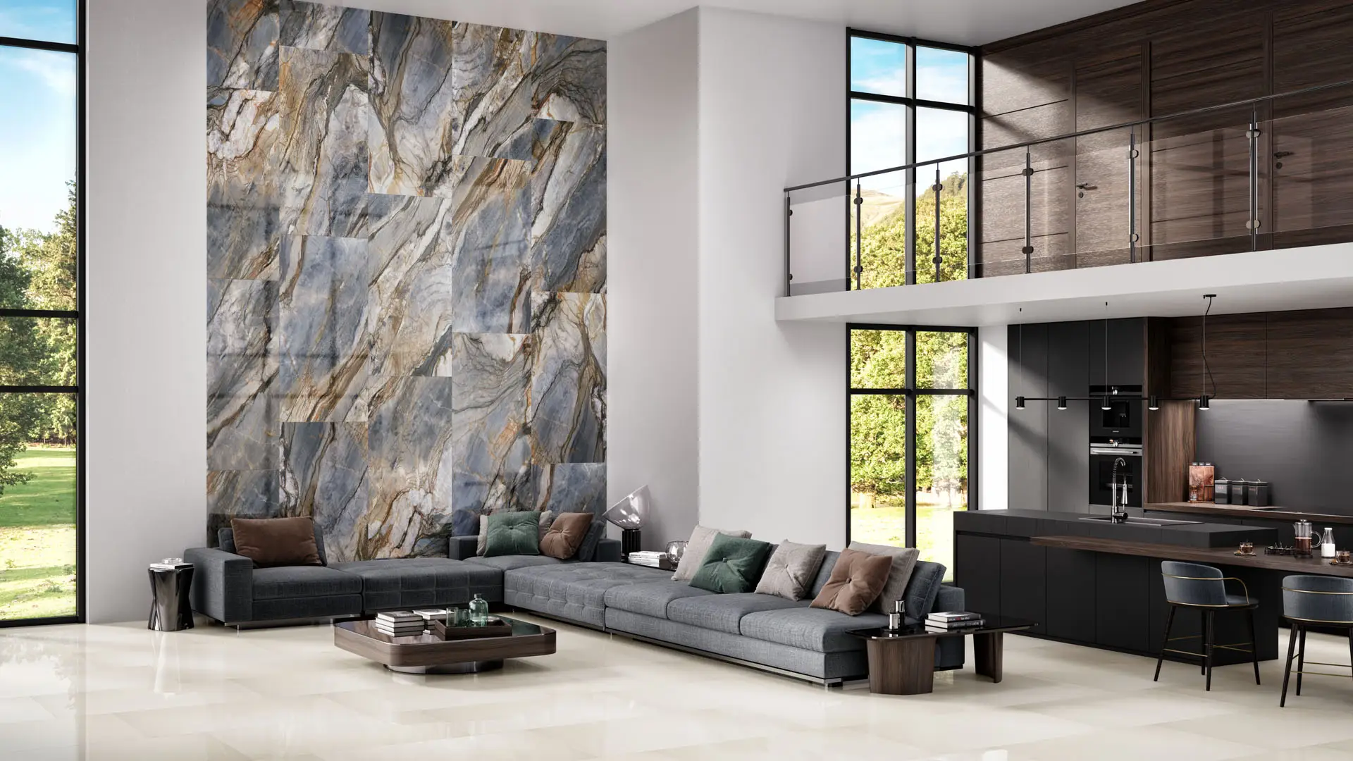 PISO 80X160 DAL-TILE SKY SENS BLUE RECT. 2.56 M2. 1A. - Imagen 2