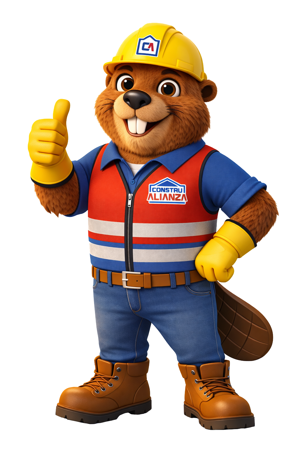 Alixx, la mascota constructora de Constru Alianza